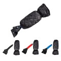 Vehicle Mounted Snow Shovel De-Icer Cleaning Tool, Color: Black+Gloves
