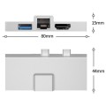 For Surface Pro 8 / 9 / X Dual Type-C Computer Expansion Hub 7 In 1 Docking Station