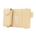 Car Sun Visor Storage Glasses Case Card Holder Bill Document Holder(Beige)