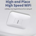 COMFAST  CF-E455AC 1200Mbps 2.4G/5.8G Ceiling AP  WiFi Repeater/Router With Dual Gigabit Ethernet Po