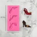 High Heels Sandals Silicone Mold 3D Chocolate Cake Glue Pendant Plaster Mold, Spec: Large