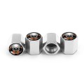 4pcs/set Skull Metal Car Tire Universal Modified Aluminum Alloy Valve Cap(Silver)