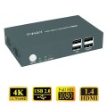 PWAY PW-S7201H 2 In 1 Out HDMI KVM Switch 4K HD Video Screen Cutter