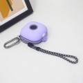 For Beats Fit Pro Switch Type Anti-fall Earphone Protective Case with Buckle Lanyard(Purple)