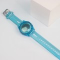 For AirTag PC+TPU Transparent Watch Strap Tracker Protective Case Anti-lost Device Cover, Color: Blu