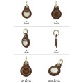For Airtag CONTACTS FAMILY CF1139 First-layer Cowhide Tracker Protective Case Pet Locator Leather Ca