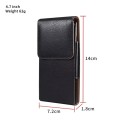 4.7 Inch  Men Vertical Mobile Phone Waist Bag Litchi Pattern Back Clip Buckle Belt Leather Case