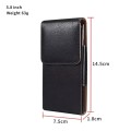 5.8 Inch  Men Vertical Mobile Phone Waist Bag Litchi Pattern Back Clip Buckle Belt Leather Case