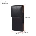 6.1 Inch  Men Vertical Mobile Phone Waist Bag Litchi Pattern Back Clip Buckle Belt Leather Case