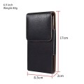 6.9 Inch  Men Vertical Mobile Phone Waist Bag Litchi Pattern Back Clip Buckle Belt Leather Case