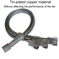 0.27m Computer PWM Temperature Control Cooling Fan Extension Cable Chassis HUB Connector(1 In 3)