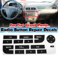 2pcs For Fiat Grand Punto Multimedia Radio Button Repair Sticker