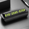 Hidden Luminous Temporary Parking Sign With Car Number, Color: Pure Black
