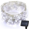 22m 200 LEDs Solar Powered Home Garden Copper Wire String Fairy Light Outdoor Christmas Party Decor