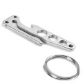 Multi-function Bottle Opener Keychain Outdoor Pocket Tool Pry Bar Hex Key Wrench