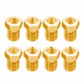 8 PCS Bugatti 3D Printer Accessories E3D-V5 V6 Nozzle M6 Thread Consumables Hot Nozzle, Size:3/0.6mm