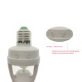 360 Degrees PIR Induction Motion Sensor IR Infrared Human E27 Plug Socket Switch Base LED Bulb Lamp