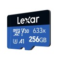 Lexar 633x 256GB High-speed Mobile Phone Camera Memory TF Card Switch Expansion Driving Recorder Ded