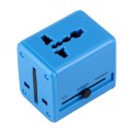 World-Wide Universal Travel Concealable Plugs Adapter with & Built-in Dual USB Ports Charger for US,