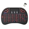 Support Language: Italy i8 Air Mouse Wireless Backlight Keyboard with Touchpad for Android TV Box &