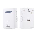 VOYE V006B Home Music Remote Control Wireless Doorbell with 38 Polyphony Sounds (White)