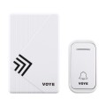 VOYE V022F Home Music Remote Control Wireless Doorbell with 38 Polyphony Sounds (White)