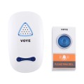 VOYE V025A Home Music Remote Control Wireless Doorbell with 38 Polyphony Sounds, US Plug (White)