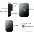 CACAZI C86 Wireless SOS Pager Doorbell Old man Child Emergency Alarm Remote Call Bell, UK Plug(Black