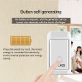 CACAZI A10G One Button One Receivers Self-Powered Wireless Home Cordless Bell, EU Plug(White)