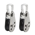 2 PCS 316 Stainless Steel Yacht Pulley