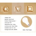 Home Decoration Personality Creative Simple Solid Wood Geometric Pendant Lights (Square)