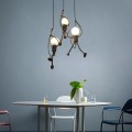 Nordic Modern Pendant Light Black Metal E27 Bulb Villain Modeling LED Lamp Restaurant Bedroom Living