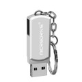 MicroDrive 16GB USB 2.0 Creative Personality Metal U Disk with Keychain (Silver)