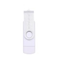 MicroDrive 32GB USB 2.0 Mobile Computer Dual-use Rotating OTG Metal U Disk (White)