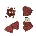 MicroDrive 16GB USB 2.0 Creative Heart Chocolate U Disk