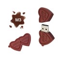 MicroDrive 128GB USB 2.0 Creative Heart Chocolate U Disk