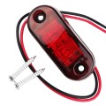 10-30V Oval Clearing Truck Trailer Side Marker Light (Red)