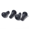 Snap-in Short Black Rubber Valve Stem (TR412) with Valve Core Wrench for Tubeless 0.453 Inch 11.5mm