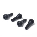 Snap-in Short Black Rubber Valve Stem (TR413) 4-Pack with Valve Core Wrench for Tubeless 0.453 Inch