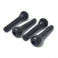 Snap-in Short Black Rubber Valve Stem (TR418) 4-Pack with Valve Core Wrench for Tubeless 0.453 Inch