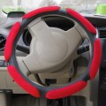 Sandwich Steering Wheel Cover (Colour: Red and white glue, Adaptation Steering wheel diameter: 38cm)