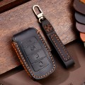 For Dodge Ram 4-button C161 Car Key Leather Protective Case (Black)