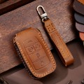For Dodge Ram 5-button C162 Car Key Leather Protective Case (Brown)