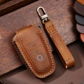 For Ford F-150 4-button C072/1 Car Key Leather Protective Case (Brown)