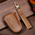 For Cadillac / CT5 / CT6 / XT6 4-button C086 Car Key Leather Protective Case (Brown)