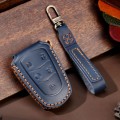 For Cadillac / CT5 / CT6 / XT6 5-button C087 Car Key Leather Protective Case (Blue)