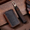 For Cadillac 4-button C090 Car Key Leather Protective Case (Black)