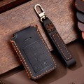 For Cadillac 5-button C091 Car Key Leather Protective Case (Black)