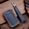 For Cadillac 5-button C091 Car Key Leather Protective Case (Blue)