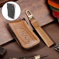 For Lexus 3-button Hallmo Car Cowhide Leather Key Protective Cover Key Case(Brown)